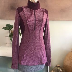 Lululemon pleated 1/2 zip